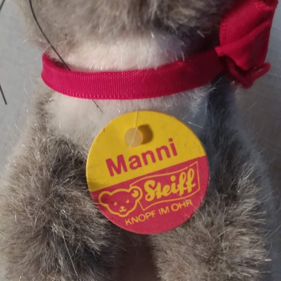 Vintage Steiff Manni Hase Bunny Rabbit 1503 15 Grey 1984-1987 IDS West Germany - Picture 11 of 15